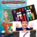 Formation Abacus, vidéos enregistrées de 7 heures; addition, soustraction, multiplication au boulier, calcul mental; Livre de la Méthode + 1 boulier 7 colonnes; FFF030 Méthode des Abaques