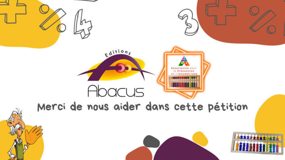 Bannière de remerciement pour la participation à la pétition pour la prévention de l'innumérisme. 